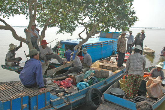 Fishing hangout off Kompong Khleang. Fishing hangout off Kompong Khleang.