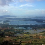 Coming into Mandalay Airport with flooded Irrawaddy and Sagaing in background