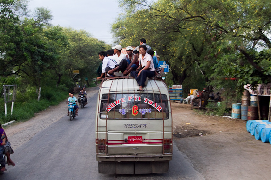 On the open road, rooftop down