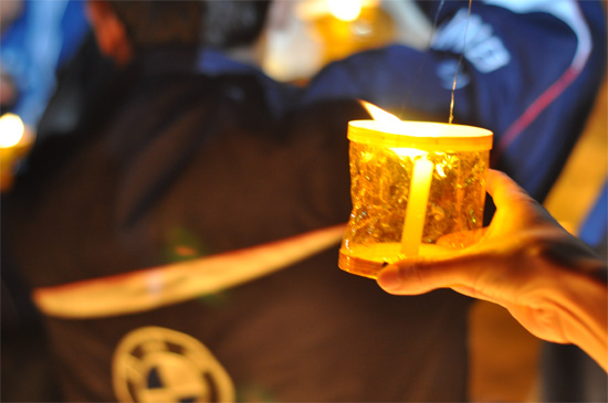 Passing the flame.
