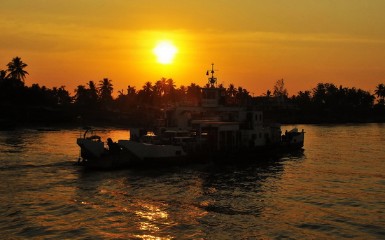 Sunset on the Rangoon River