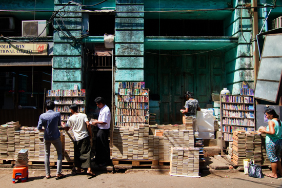 Most vendors don't even need shelves, they use book stacks.