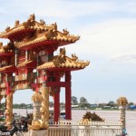 The entrance is taller than the temple
