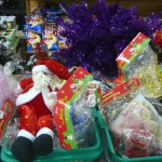 christmas display at samudera supermarket, sihanoukville cambodia