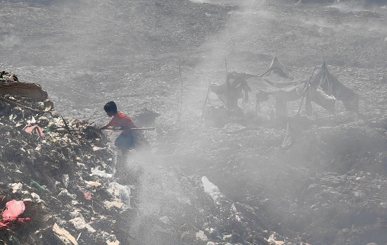 Living and working at the dump is a hazardous way of life