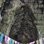 Above the shrine at the entrance to Banteay Kdei.