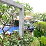 The Frangipani pool: cool, but a tad crowded.
