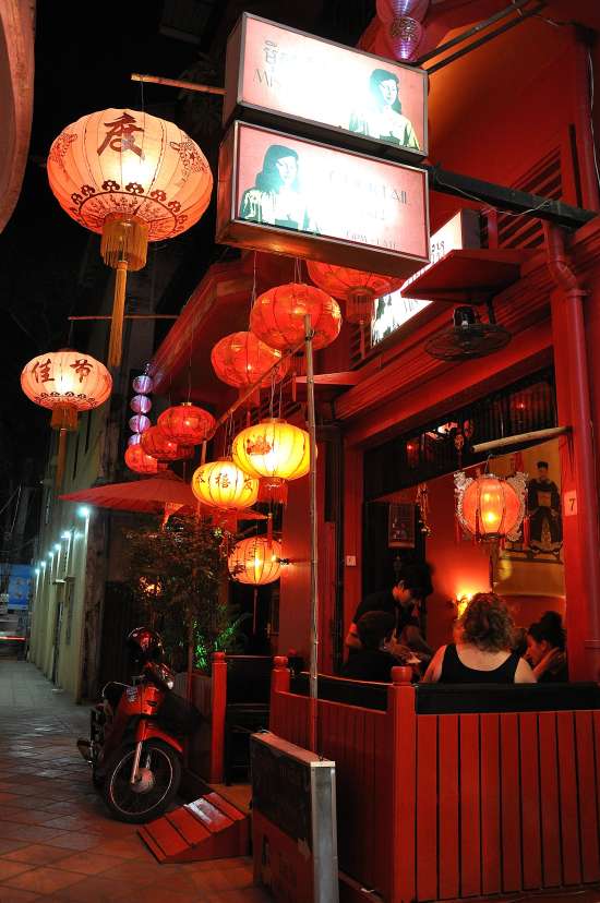 Keeping their sense of humour: Miss Wong's cocktail bar.