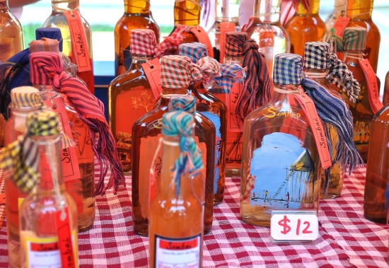 Sombai infused rice liqueur - even if you don't drink it the bottle is pretty.