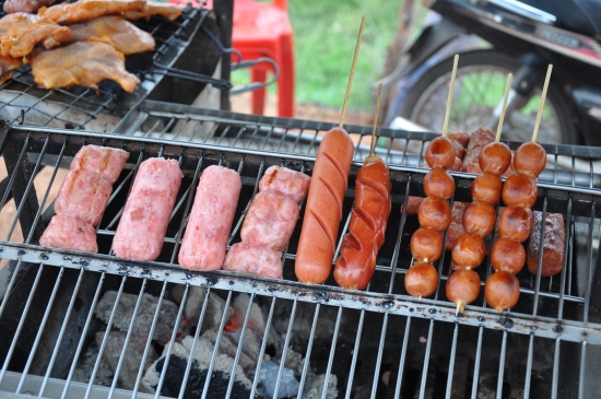 Unexpectedly tasty barbecued spring rolls.