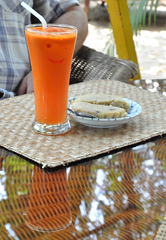 Forget the spirit, let's concentrate on the body: carrot zinger and banana cake please.