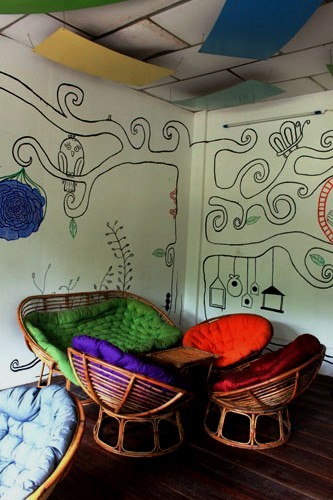 Upstairs switching temples for storybooks. Upstairs switching temples for storybooks.