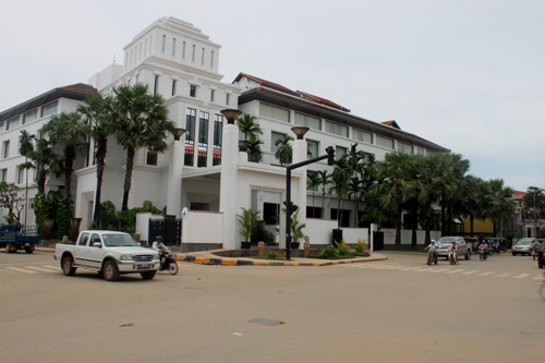 Art Deco facade of Park Hyatt Siem Reap