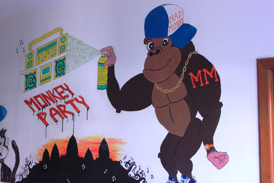 Colourful wall art.