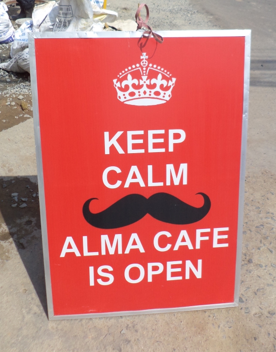 Moustache smuggling is a popular past time at Alma.