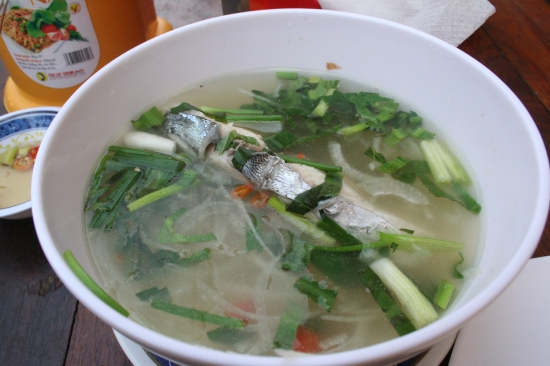 It's soup, it's fishy and it's sour. It's sour fish soup!