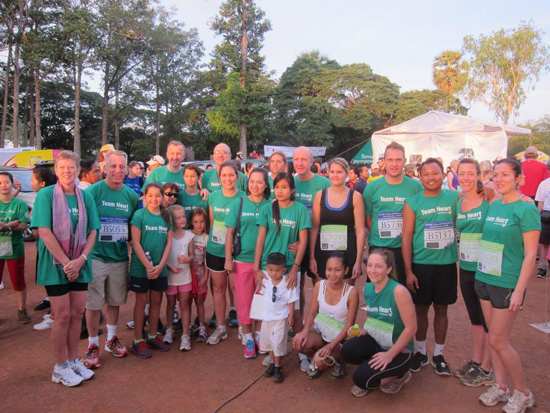 Green team - running the half marathon in aid of Angkor Hospital for Children