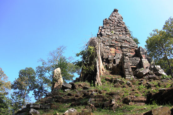Chimney-like tower.