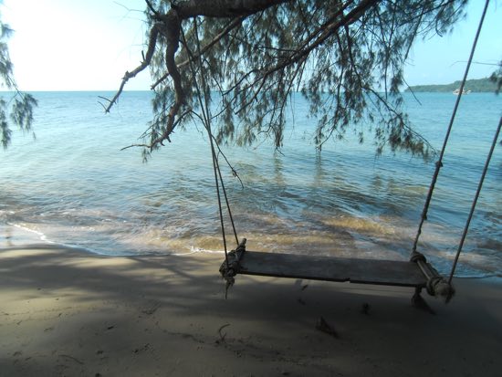 Swing around.