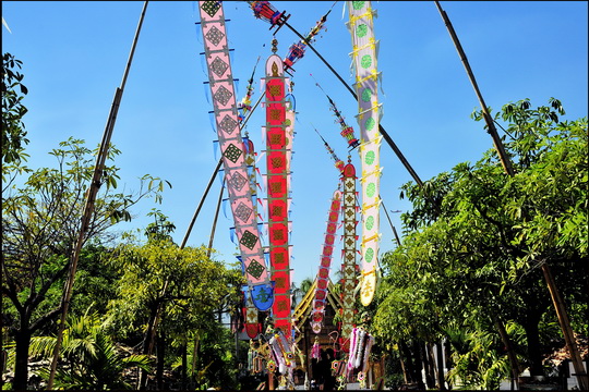 Northern Thai style prayer flags Northern Thai style prayer flags