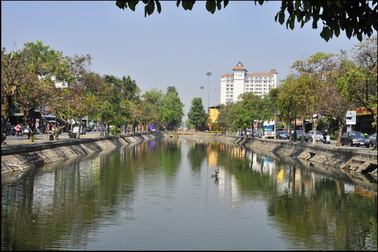 Moat on the east side near Tha Pae Moat on the east side near Tha Pae