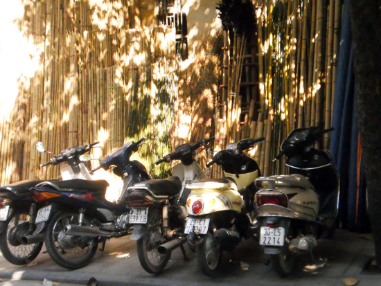 Bamboo delivery vehicles at the ready Bamboo delivery vehicles at the ready