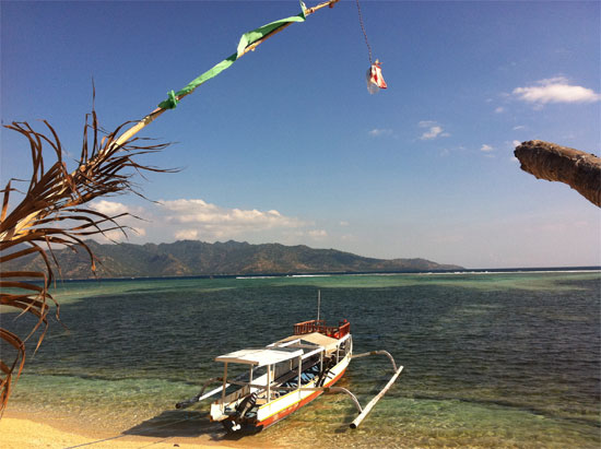 Glorious Gili Air with Lombok in the distance. Glorious Gili Air with Lombok in the distance.