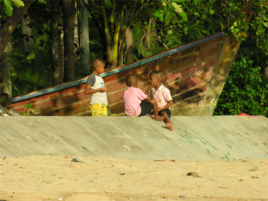 School is out on Ko Libong. School is out on Ko Libong.