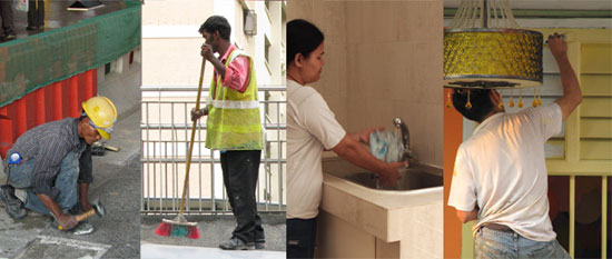 Foreign workers are involved in many different occupations.