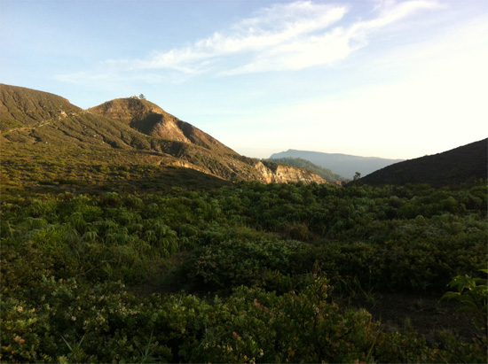 The trail to the distant viewpoint.