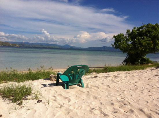 Typical Kanawa beach scene.