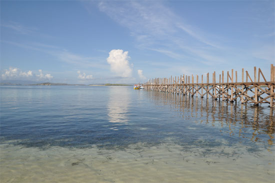 The new pier at Kanawa.