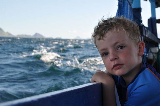 Tired out after an all-day trip to Komodo.