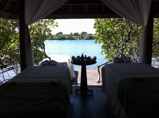 A spa with a view. A spa with a view.