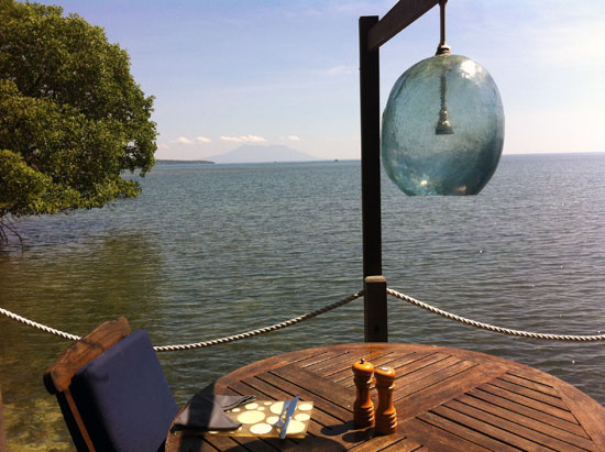 Menjangan from the beachside restaurant. Menjangan from the beachside restaurant.