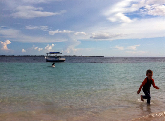 A patch of white and turquoise just for us -- almost! A patch of white and turquoise just for us -- almost!