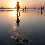 Sun sinking on Seminyak.