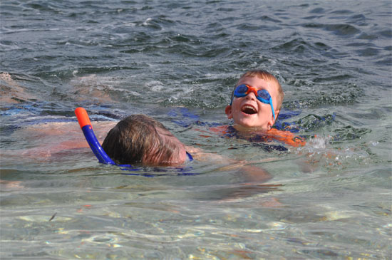 Snorkelling with Will at Bolilanga.