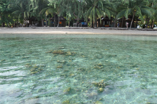 Arrival at Fadhila - there be lionfish in them there waters.