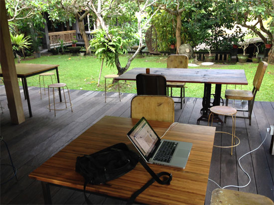 My outdoor Facebook-station, I mean Workstation.