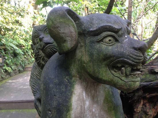 There is a monkey behind every statue.