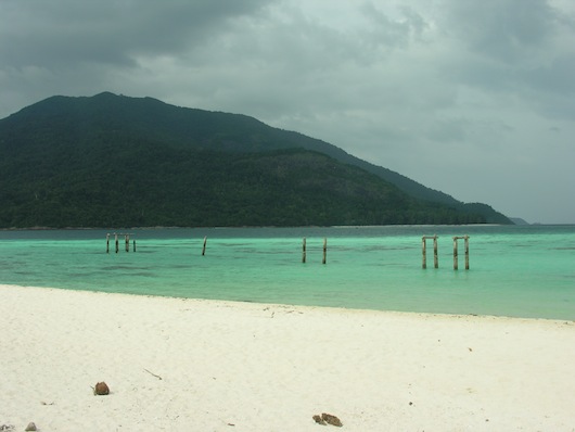 A stormy Ko Adang as seen from Ko Lipe. A stormy Ko Adang as seen from Ko Lipe.