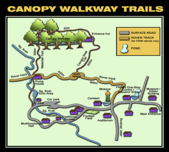 The Canopy Walkway loop. The Canopy Walkway loop.
