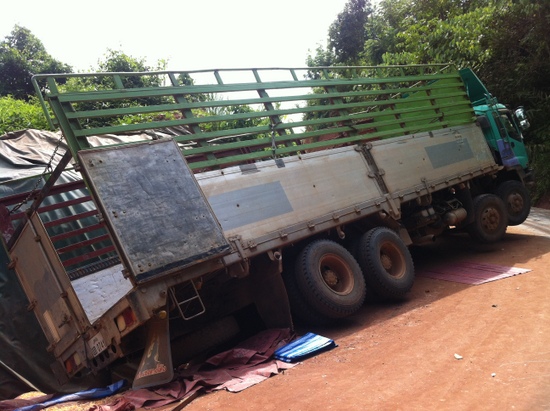 Trucks sometimes come off the road with predictable consequences Trucks sometimes come off the road with predictable consequences