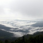 Valleys of clouds near Phongsali - people live out there
