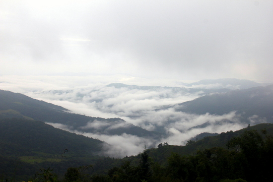 Valleys of clouds near Phongsali - people live out there Valleys of clouds near Phongsali - people live out there