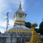 Modern telecommunications meets old stupa