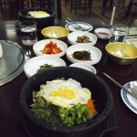Stone Pot Bibimbap with Side Dishes