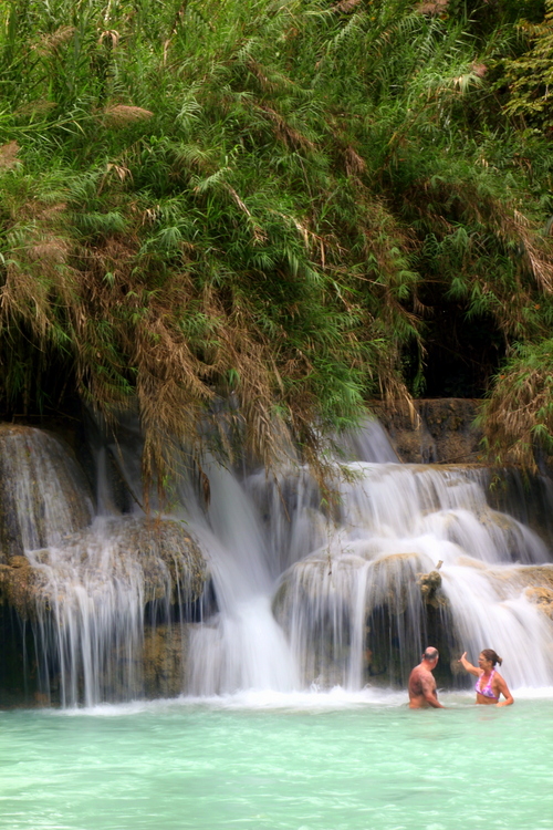 Kuang Si is a great place for a swim.