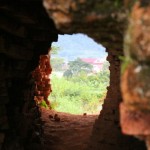 The hole in That Foun allows visitors to explore the construction of the stupa.